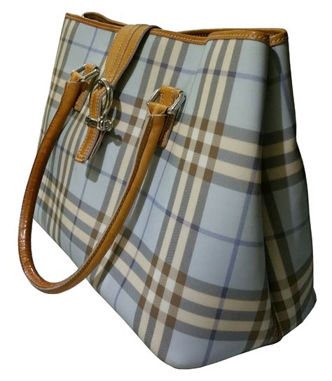 burberry mini cloth blue with nova check|Burberry nova check tote bag.